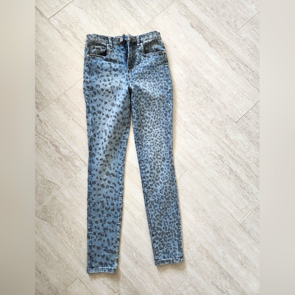 Blanc NYC Leopard Skinny Jeans  sz 27 - Picture 1 of 4